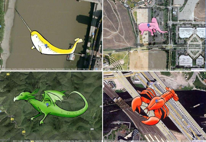 Illustration for article titled Christmas at Google is April 1st: A Brief History of Google Maps Jokes
